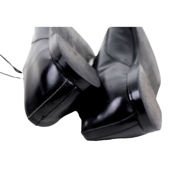 SABA BLACK GENUINE LEATHER CROCO PRINT LACE LOW HEEL POINTED TOE OXFORD SHOES 39 - Picture 8 of 11